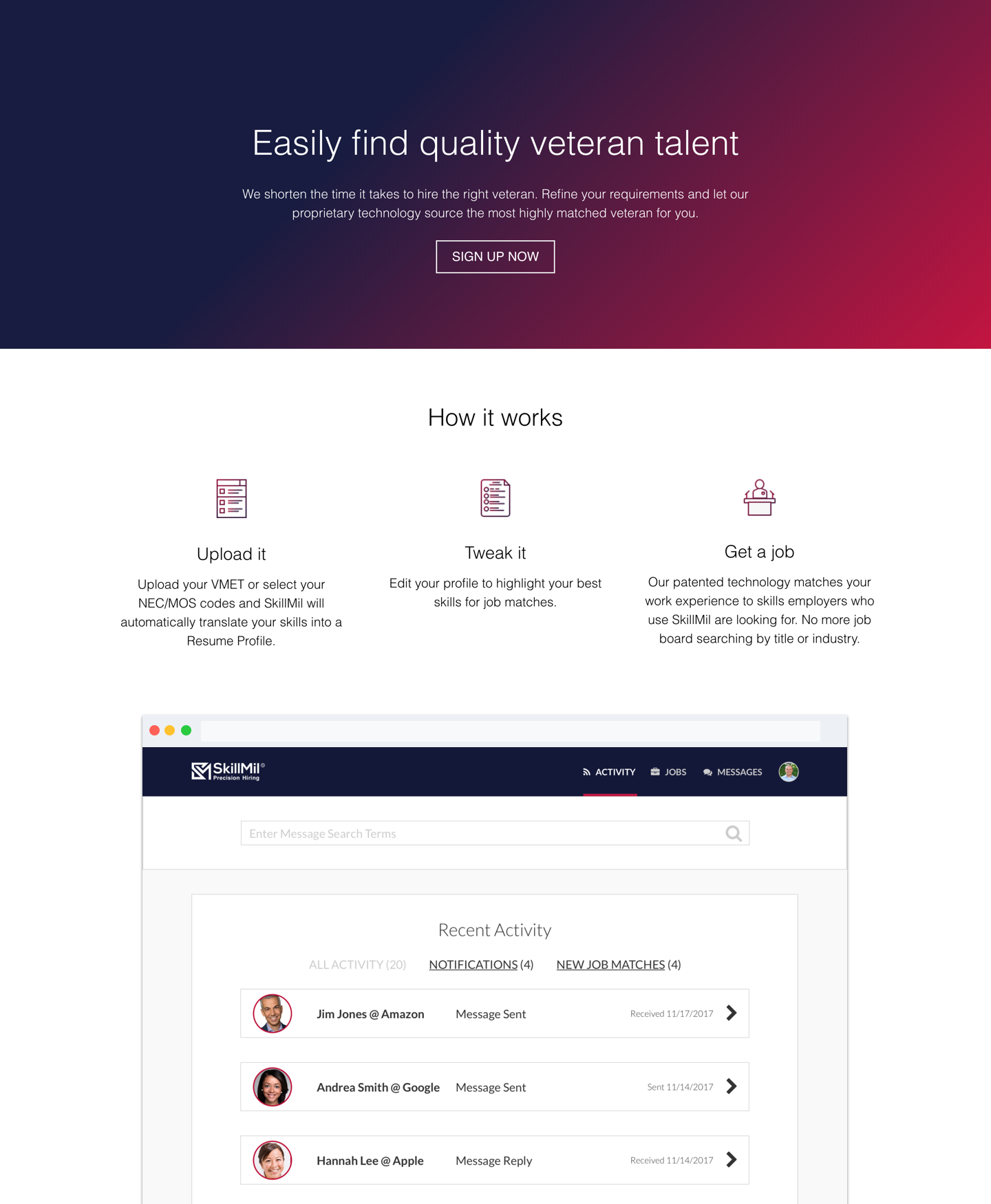 Skill Mil Employer Landing Page